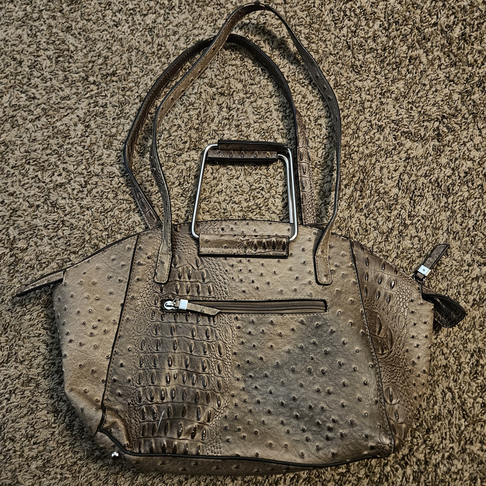 Elegant Brown Textured Women's Bag